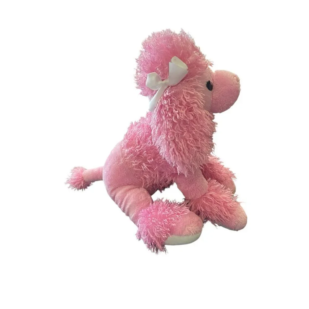 Gund Kids Pink Patti Poodle Dog Plush Cuddle Fuzzy Stuffed Animal Toy OS